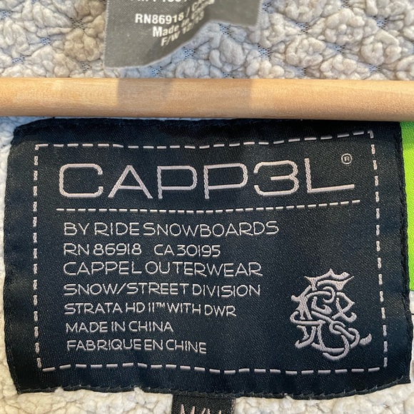 Capp3l By Ride Snowboards Jacket. Women’s Dark Green Size M/M. - Picture 3 of 7